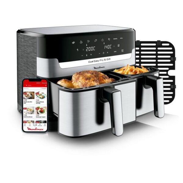 FREIDORA SIN ACEITE DUO EZ905D20 8L. (MOULINEX)
